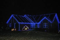 When did bright blue become a Christmas colour??