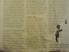 really surprised by milk ladder research given to me by NHS