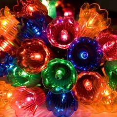 Multcoloured or White lights on Christmas tree?