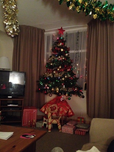 To love glittery tat Christmas  decs and not two colour trees and tastefulness?