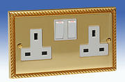 i think i want a brass tap, so barss handles for the cabinets....but what about the electrical sockets?
