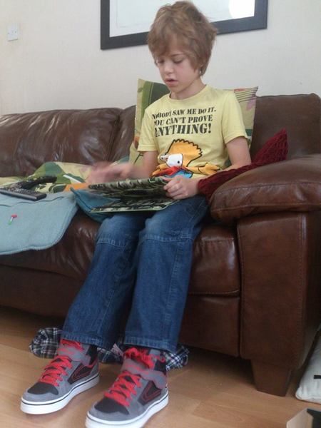 Boys velcro skate shoe type trainers size 3 for wide foot/high instep