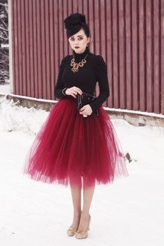 what to wear with a tulle skirt