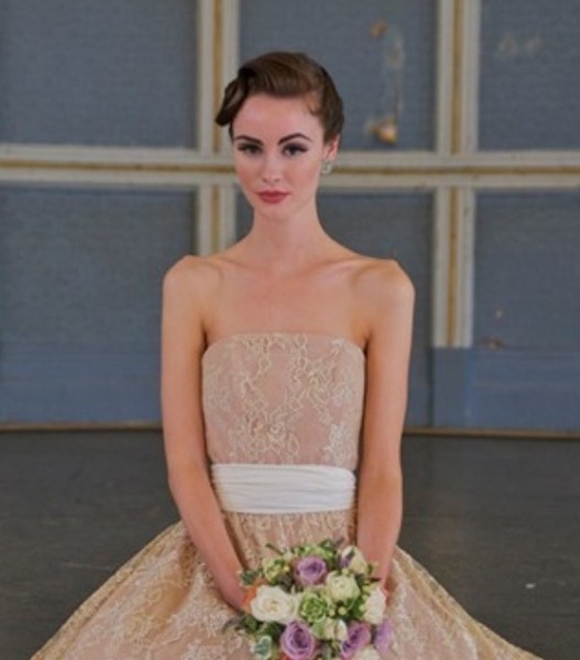 Please help me find a nice up-do for wedding that is fringe-friendly!