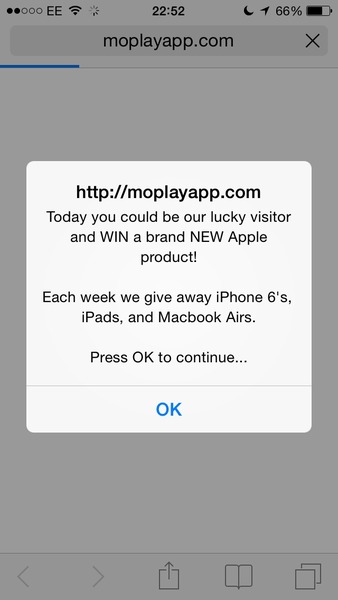 Please get rid of this flashing scammg advert on mobile site