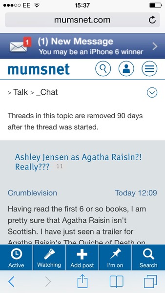 Please get rid of this flashing scammg advert on mobile site