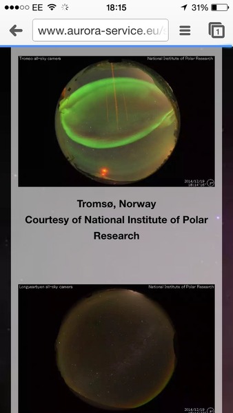 Armchair aurora watching