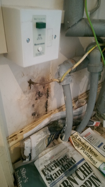 Urgent - leaking stopcock and damp wall