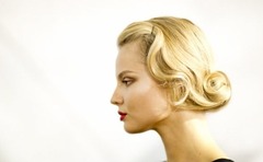 Please help me find a nice up-do for wedding that is fringe-friendly!