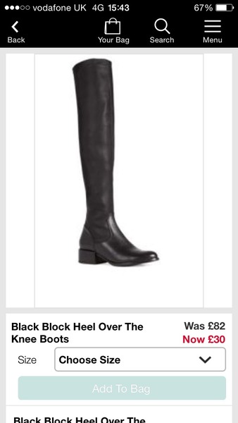 OTK boots. Bargains