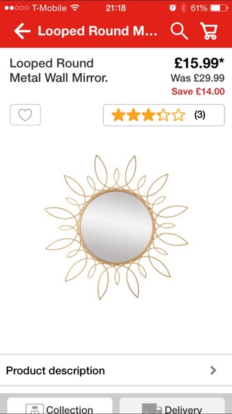What is like a sunburst mirror but isn't a sunburst mirror?