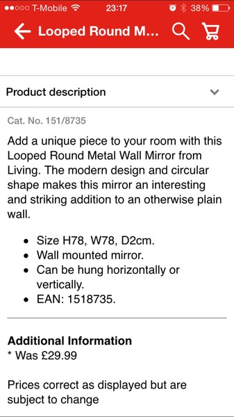 What is like a sunburst mirror but isn't a sunburst mirror?