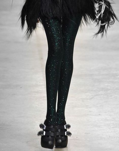 What tights with short black dress and black peep toe shoes?