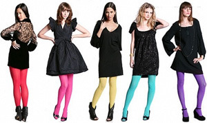 What tights with short black dress and black peep toe shoes?