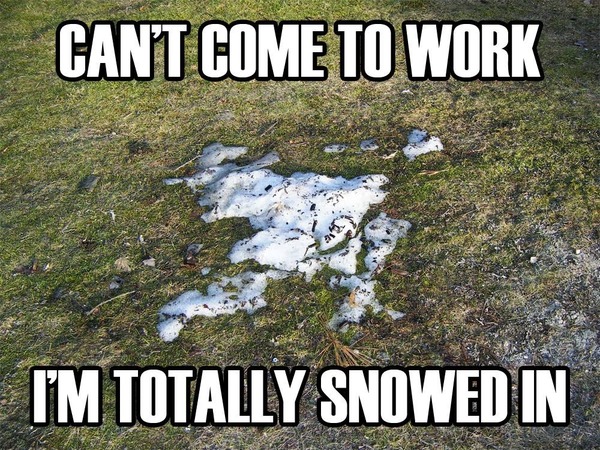 Workmates and snow!