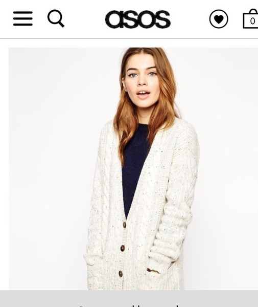 Can anyone find me a cardie like this but in a different colour?