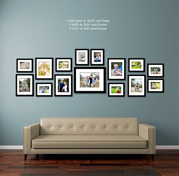 How do you decide how many family photos to display & where are they displayed?