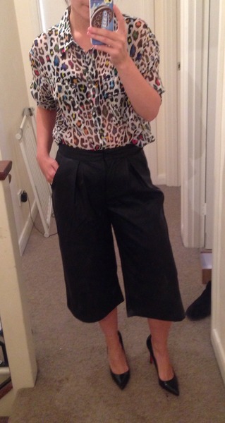 Leather culottes