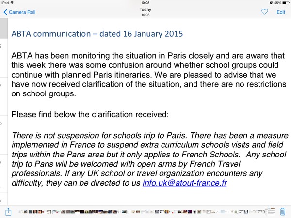 School Trip to Paris