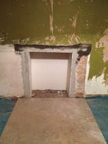step by step photos of fitting a wood burning stove