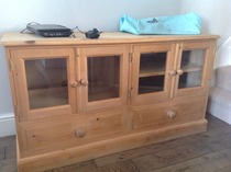 Can anyone help with my pine unit makeover? Pics included.