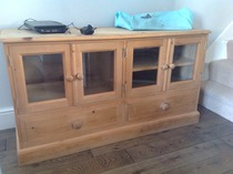 Can anyone help with my pine unit makeover? Pics included.