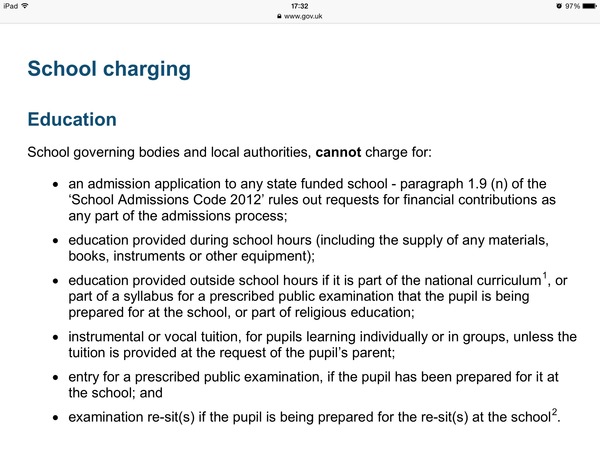 School stating which pens parents HAVE to buy