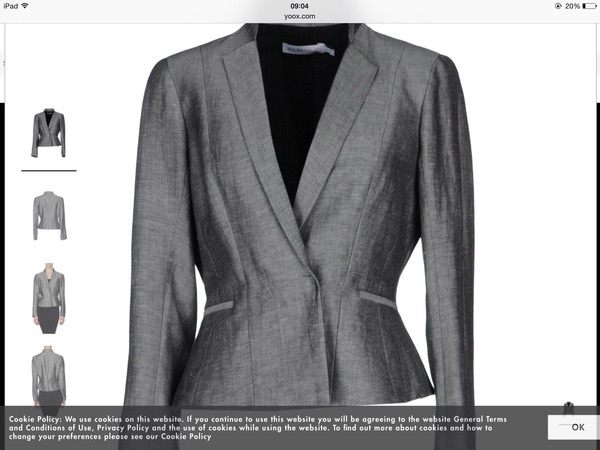 Has anyone stumbled across a grey silk cocktail jacket?