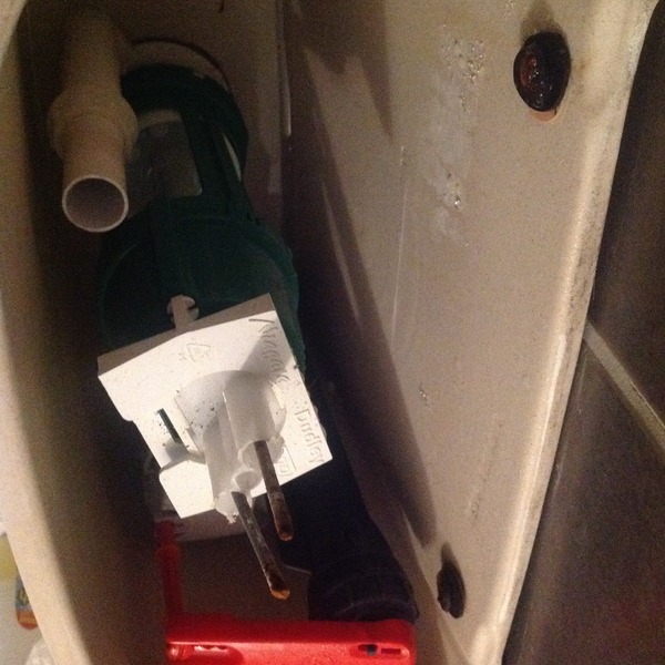 Toilet leaking clean water. From where though???
