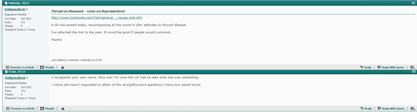 Thyroid issues and GPs