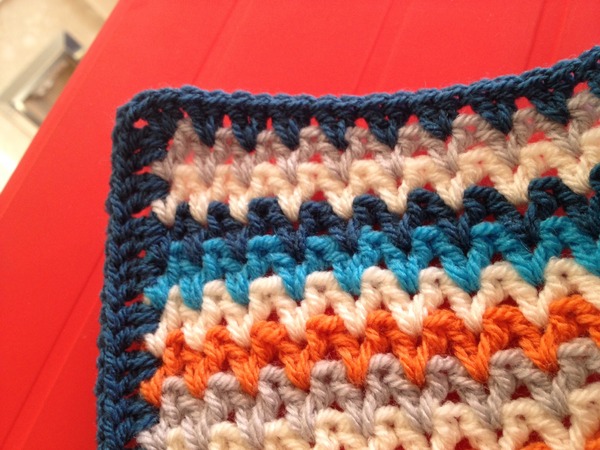 V stitch crochet blanket. How to edge it?