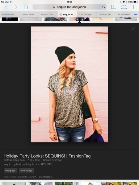 What's wrong with jeans and sparkly top for a night out?