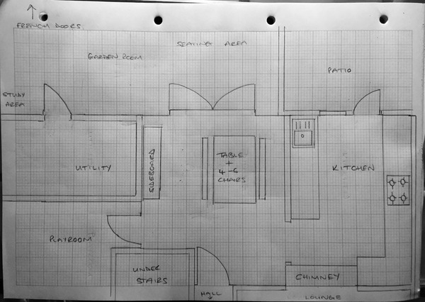 Knocking through to form kitchen/diner
