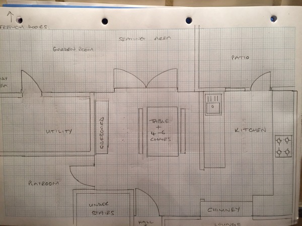 Knocking through to form kitchen/diner
