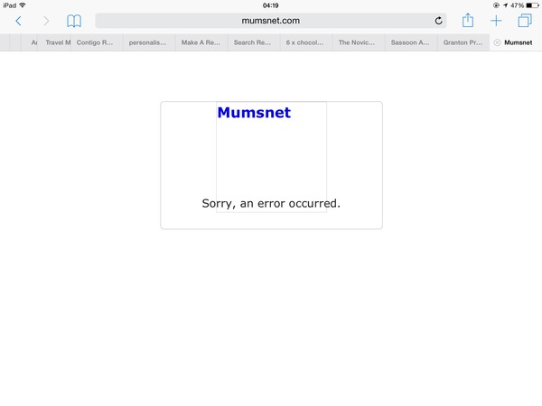 'An error occurred'