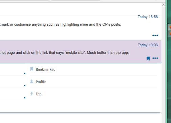 Has the Bookmark facility disappeared?