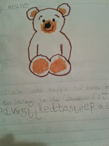 To return the class bear with a note saying thanks, but no thanks