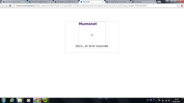 'An error occurred'