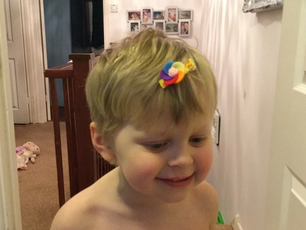 9 year old son hair clip