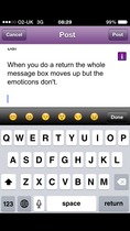 iPhone update with auto text bar hides what I'm typing in app!
