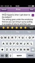 iPhone update with auto text bar hides what I'm typing in app!