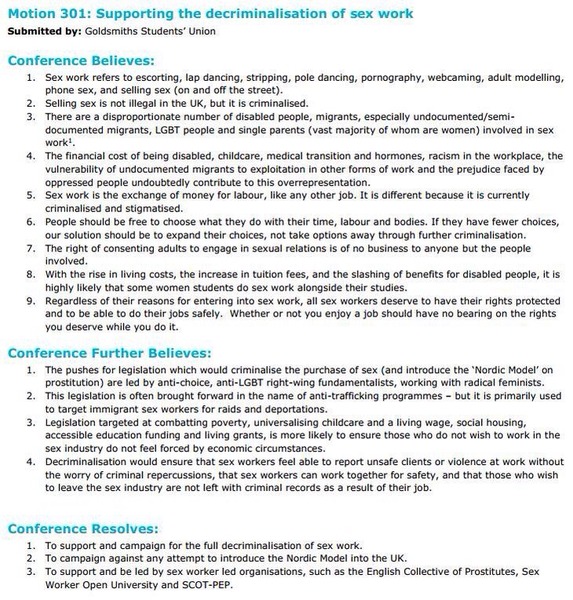 NUS and prostitution - confused...