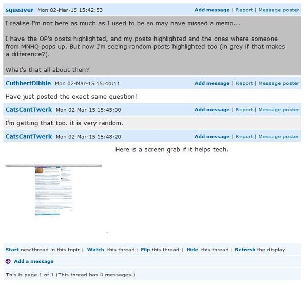 What's going on with some posts being highlighted?