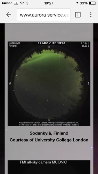 Armchair aurora watching