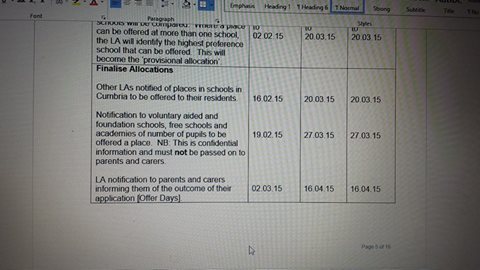 Primary school allocation countdown- Thursday 16th April...