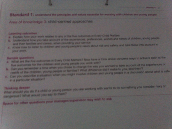 Stuck on the CWDC workbook.