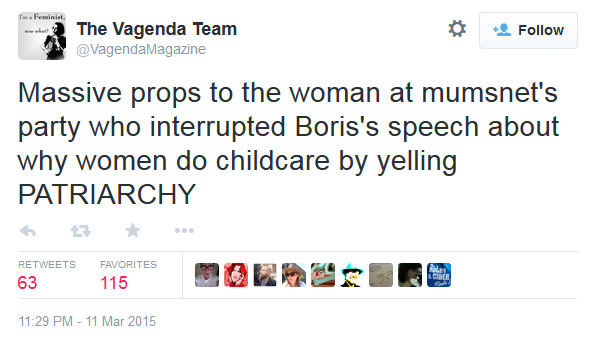 I feminist style heckled BoJo last night