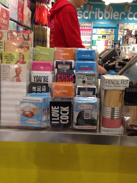 to be slightly uncomfortable at the display of this magnet in Scribbler?