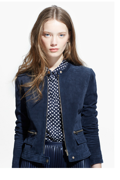 What to wear with navy and white dress?
