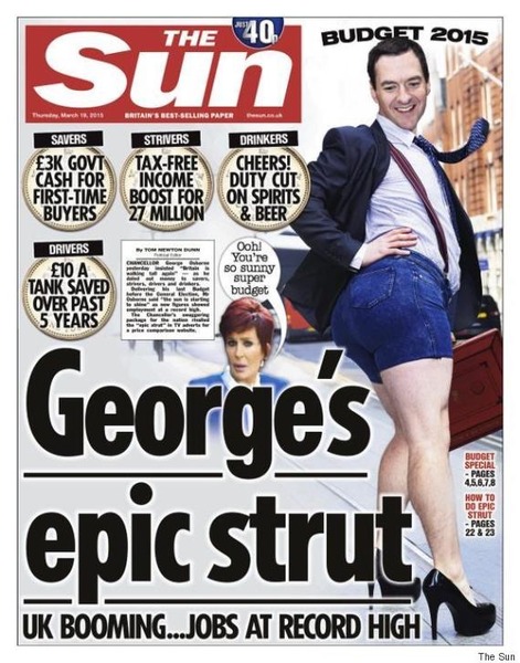 George Osborne front page of todays SUN.